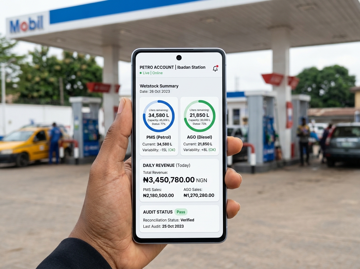 Mobile Petrol Station Dashboard